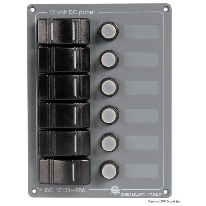 Pannello verticale 6 interruttori 14.845.06