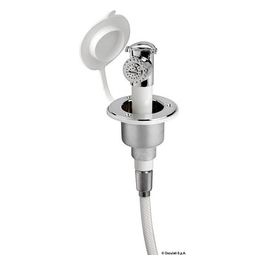 Doccia a pulsante cromata tubo PVC 4 m in piano 15.244.01