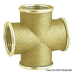 Raccordo croce ottone femmina 1'' 1/2 17.231.05