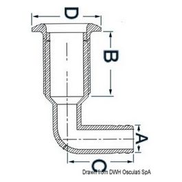 Scarico plastica 90 gradi - 1'' 1/8 - 1'' 1/4 17.322.55