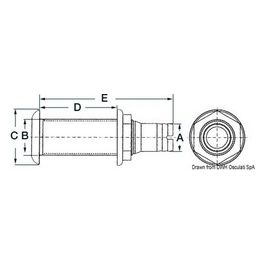 Scarico tappo inox 2'' 1/4 x 38 mm con valvola 17.327.18
