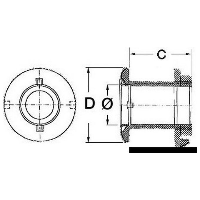 Scarico a mare inox lucido 2'' 17.421.86