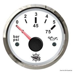 Indicatore pressione olio 0-5 bar bianco/lucida 27.322.10