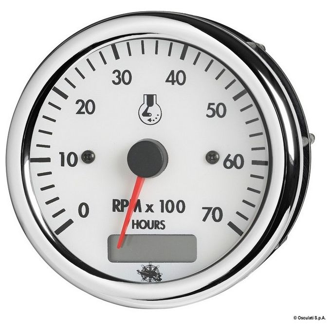 Contagiri 2/4 tempi 12 V bianco con contaore 27.521.05