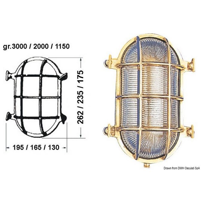 Image of Lampada tartaruga ovale 130 x 175 mm 32.203.60