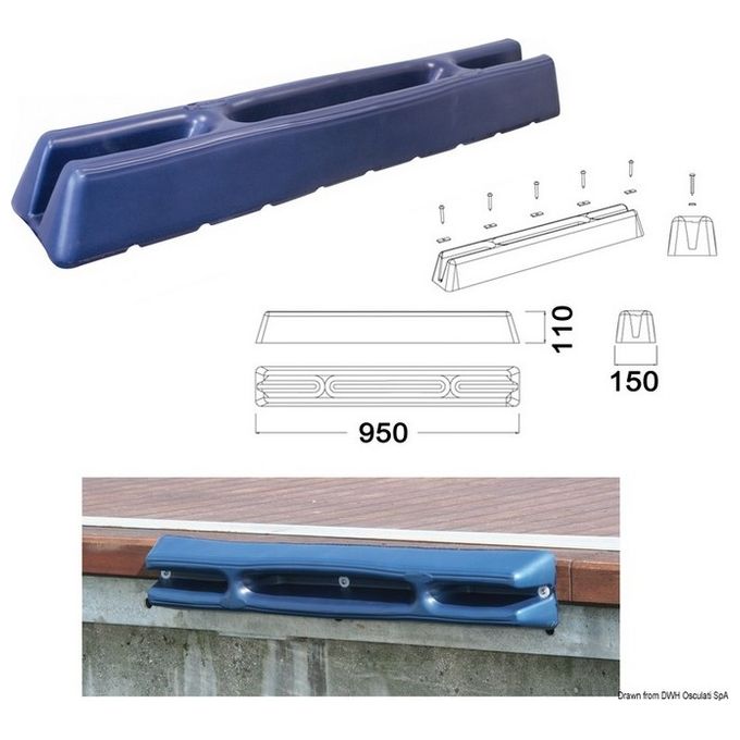 Protezione per pontile 950 mm blu 33.519.10