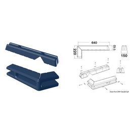 Protezione per pontile 640 + 220 mm blu 33.519.11