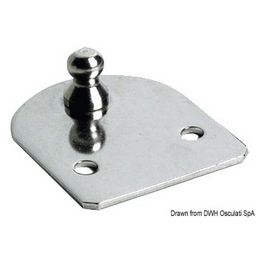 Piastrina inox piana sfera 10 mm 38.013.40
