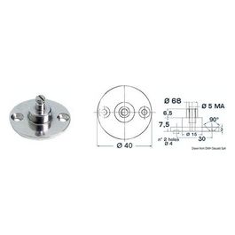 Basetta con perno diametro 6 mm 38.013.56