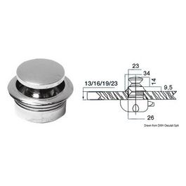 Pomello ottone cromato mm 23 38.181.00