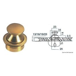 Pomello ottone lucido mm 19 38.181.06