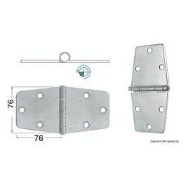 Cerniera inox 152x76 mm 38.440.11