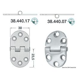Cerniera inox 47x30 mm 38.440.17