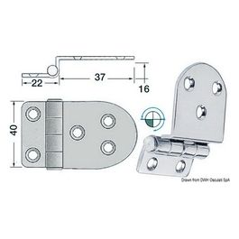 Cerniera inox a sbalzo 59x40 mm 38.441.58