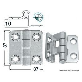 Cerniera inox a sbalzo 37x37 mm 38.441.59
