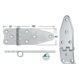 Cerniera nodo rovesc. 129x40 mm 38.441.61
