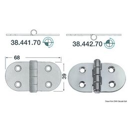 Cerniera inox 68x39 mm 38.441.70