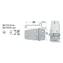 Cerniera sfilabile dx 38.710.34