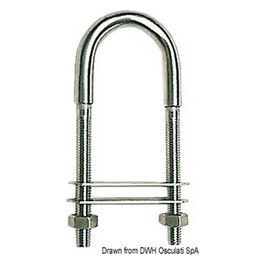 Cavallotto inox 110 mm piastrina 80x40 mm 39.125.04