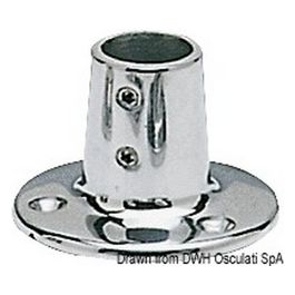 Base inox diritta 22 mm 41.112.22