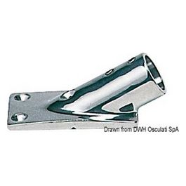 Base inox inclinata 30 gradi 22 mm 41.113.00