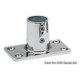 Base inox diritta quadra 22 mm 41.113.22
