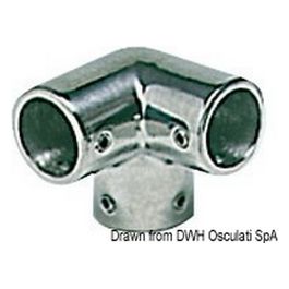 Angolare inox 3 vie 90 gradi 22 mm 41.121.22