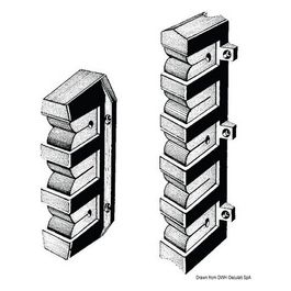 Supporto per 5 canne 285x54 mm 41.127.53