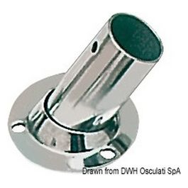 Basetta tonda inox 60 gradi 22 mm 41.130.22