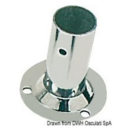 Basetta tonda inox 90 gradi 22 mm 41.131.22