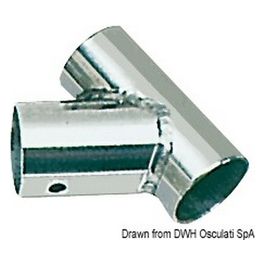 Raccordo inox T 60 gradi 22 mm 41.134.22