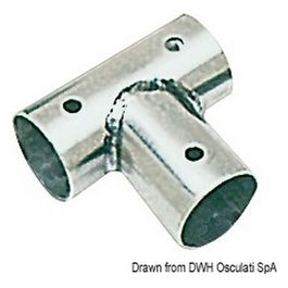 Raccordo inox T 90 gradi 22 mm 41.135.22
