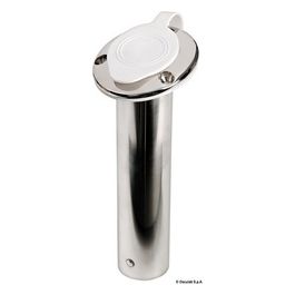 Portacanne inox 75 gradi tappo bianco 41.211.55