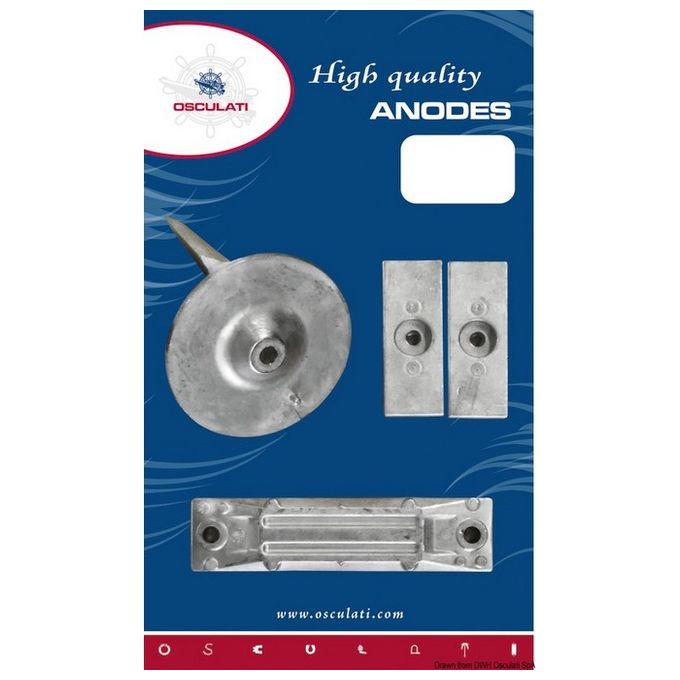 Image of Kit anodi fuoribordo zinco Honda 40-50 Hp 43.291.65