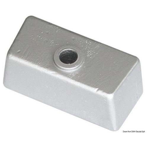 Anodo cubo per piede in alluminio 43.317.21