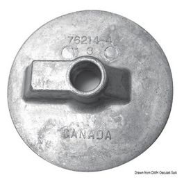 Anodo magnesio pinna piatta Bravo 43.423.21