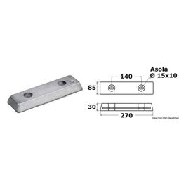 Anodo A alluminio a barra 43.511.01