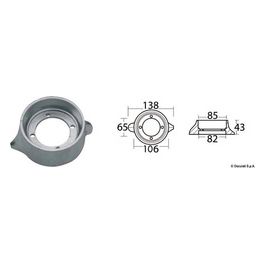 Anodo alluminio VOLVO SeaDrive diametro mm 105 43.530.10