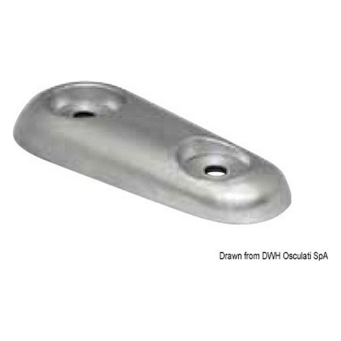 Anodo ovale alluminio VETUS 390 g 43.902.25