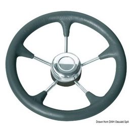 Volante poliuretano razze inox diametro mm 280 nero 45.127.01