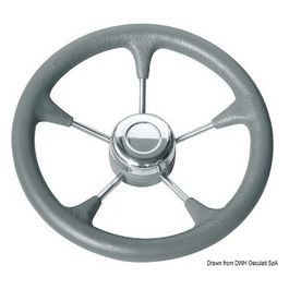 Volante poliuretano grigio con raccordo 45.128.02