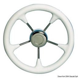 Volante poliuretano bianco con raccordo 45.128.03