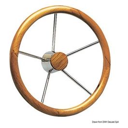 Timone inox e legno 400 mm 45.165.02