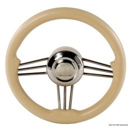 Volante inox + poliuretano crema 350 mm 45.173.36