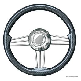Volante inox + carbonio 350 mm 45.175.35