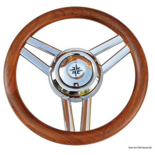 Volante Magnifico 3 razze diametro mm 350 teak 45.177.04