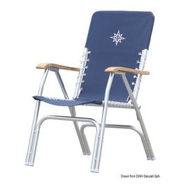 Sedia pieghevole alluminio Deck blu 48.353.05