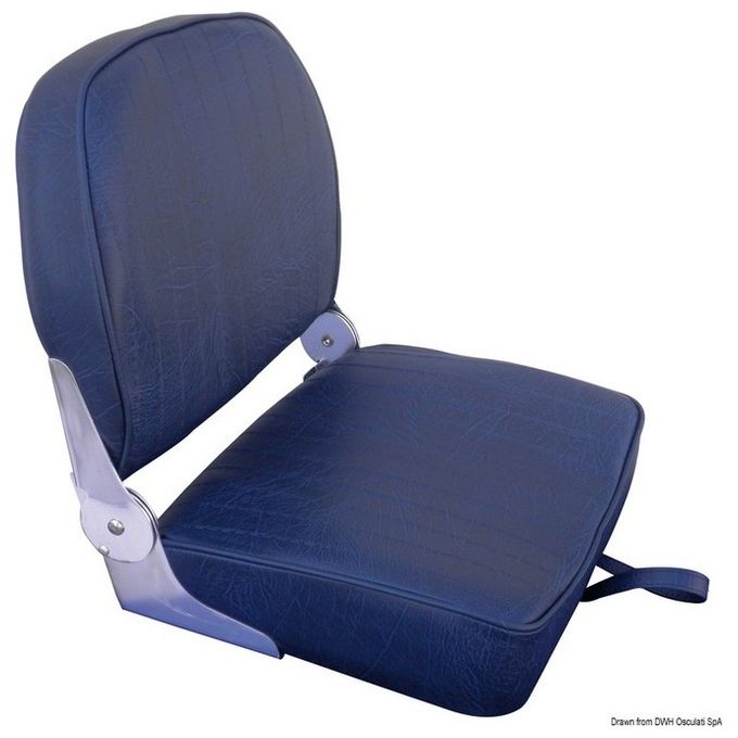 Image of Sedile schienale ribaltabile in vinile blu navy 48.404.02