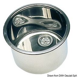 Lavello inox tondo 385 x 180 mm 50.187.37