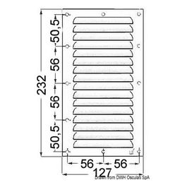 Griglia areazione 232 x 127 mm + antizanzare 53.021.10